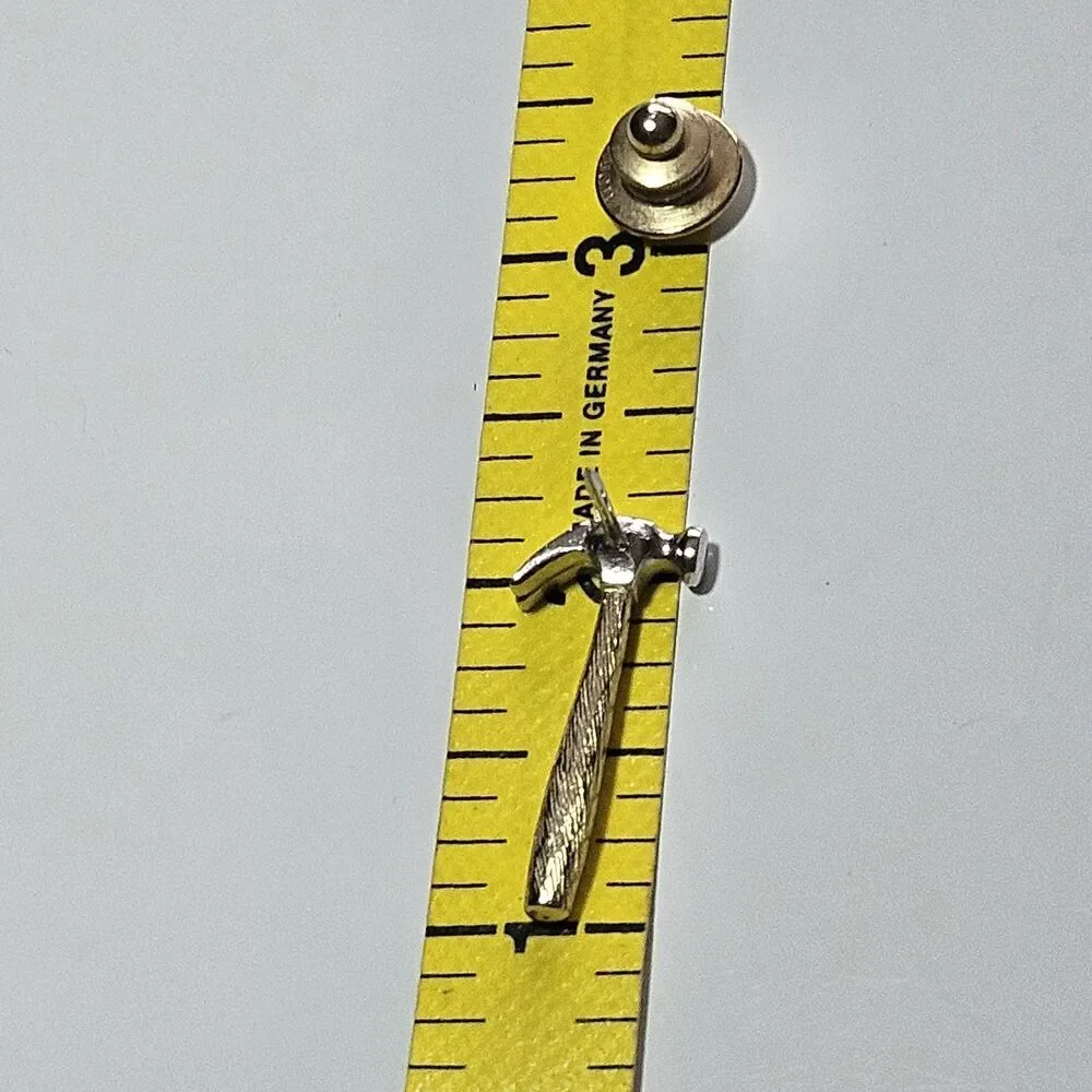 Avon Vintage Hammer Pin Tools Gold & Silver Tone Tie Tack